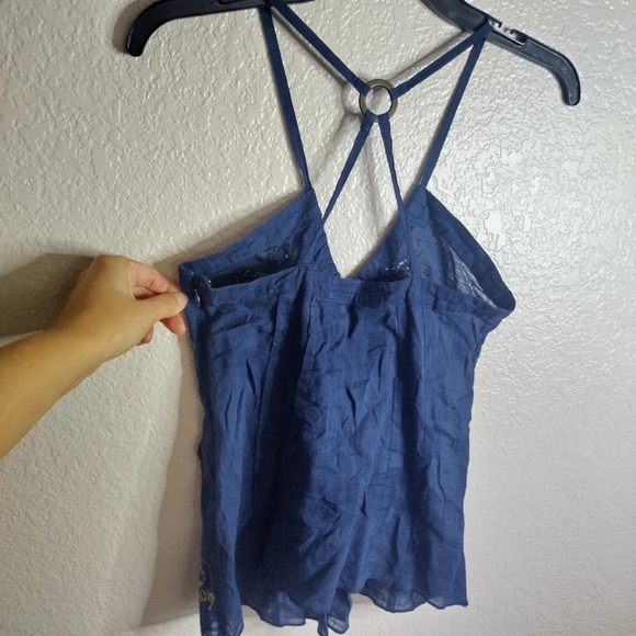 Miss sixty Y2K silk embroidered cami Top Sz S - Picture 5 of 7